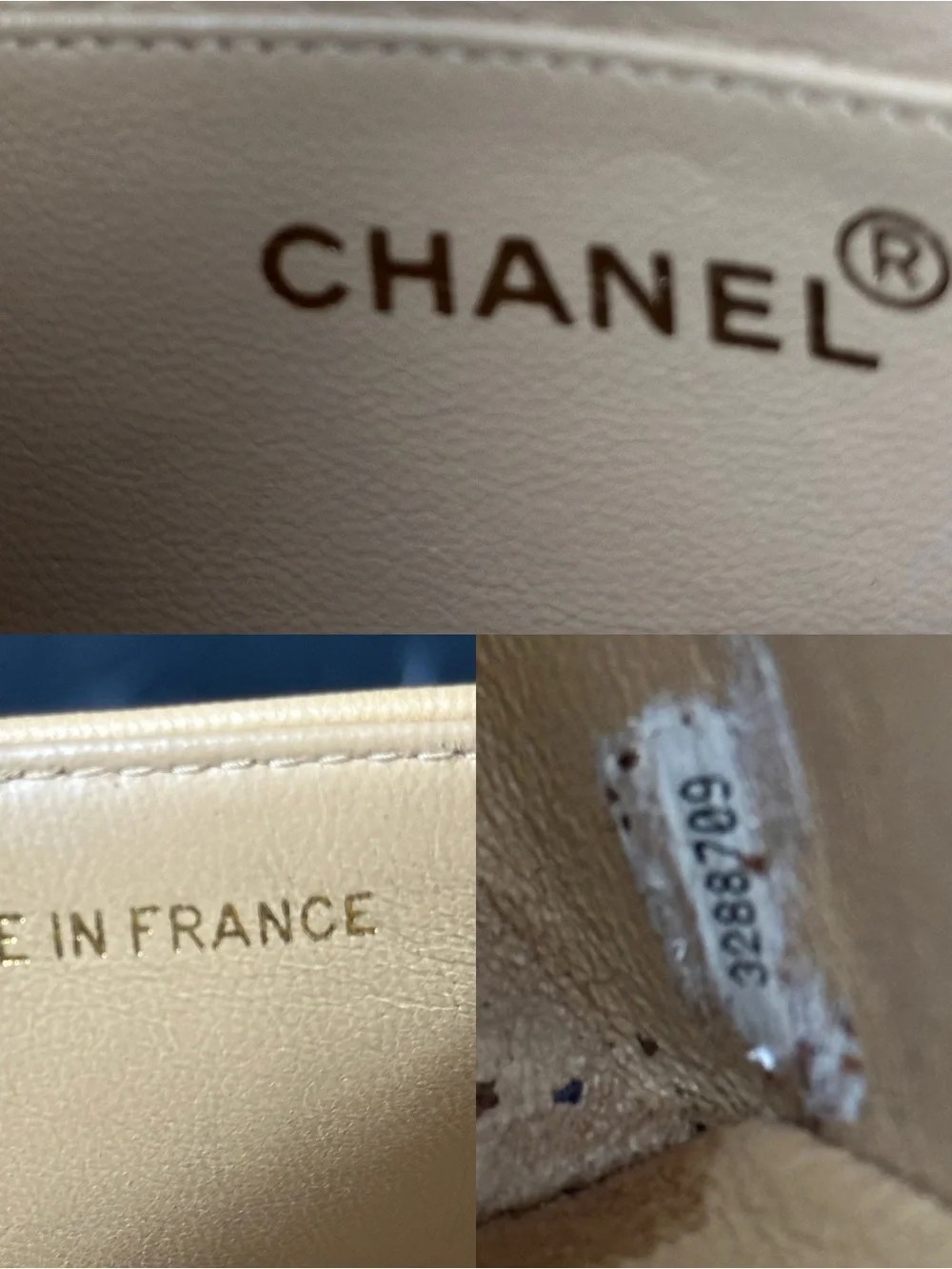 💯Authentic Vintage Chanel CC Logo Shoulder Bag – Beige Lambskin 🍀